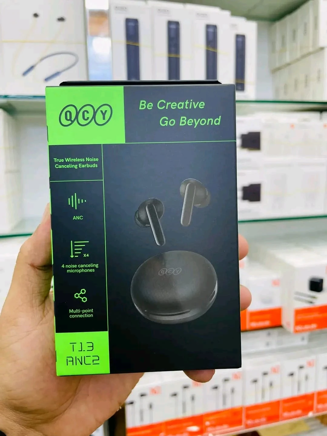 QCY T13 ANC 2 Truly Wireless Earbuds – Black Color