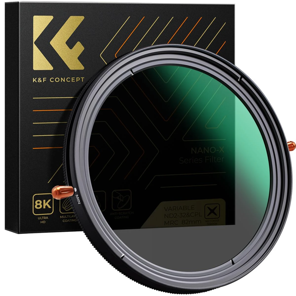 K&F 49mm Nano-X Series 2-in-1 Variable Fader ND2 ND32 ND CPL KF01.1319V1