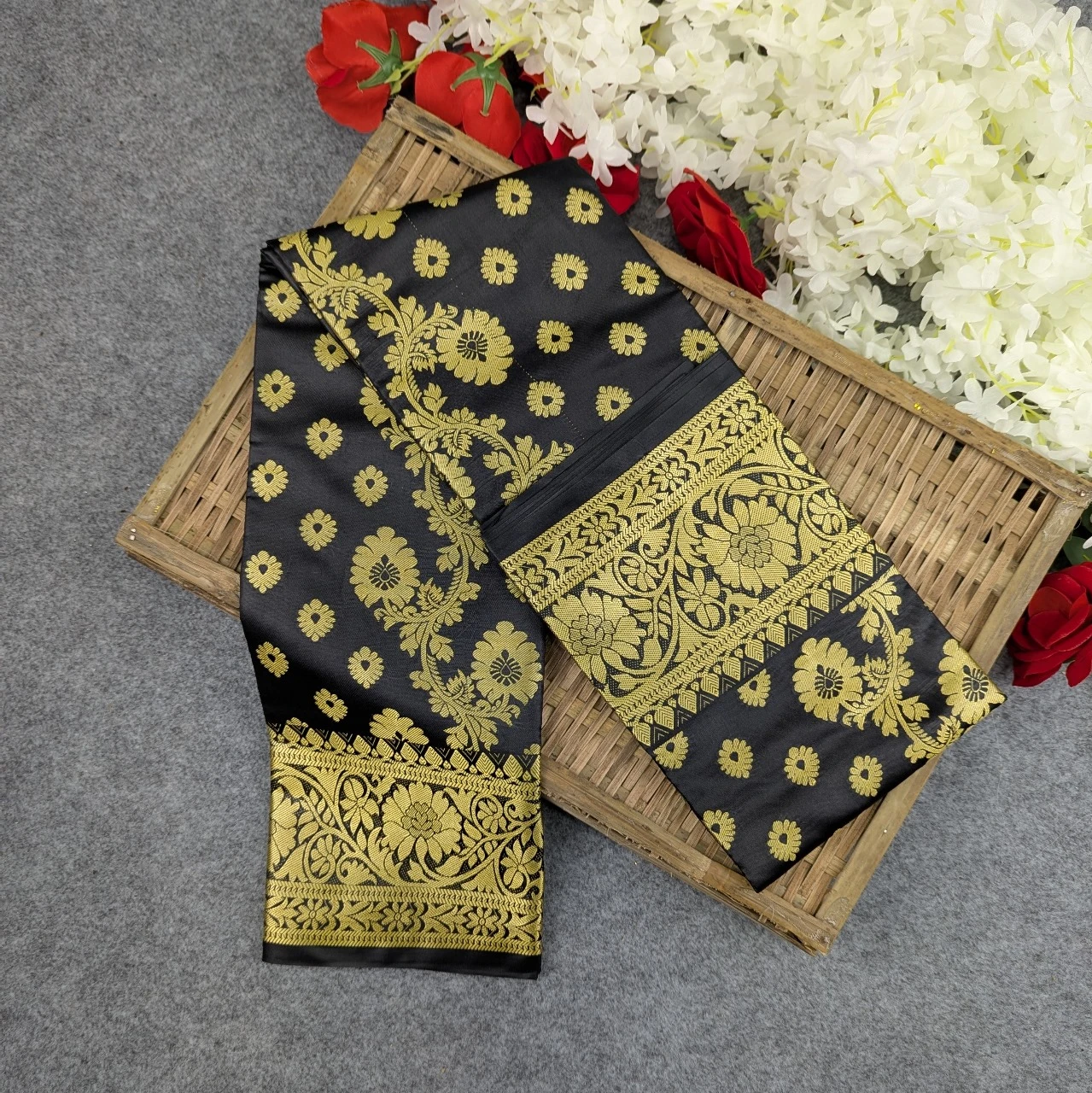 Premium Silk Katan Saree (Blue, Light Pink, Maroon, Black, Lavender)