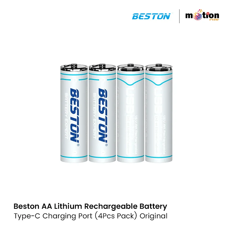 Beston AA Lithium Rechargeable Battery Type-C Charging Port (4Pcs Pack) Original