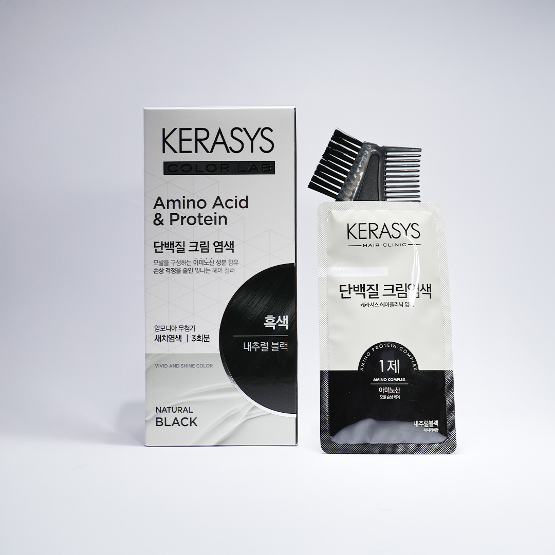 Kerasys Amino Acid & Protein Permanent Hair Color – NATURAL BLACK