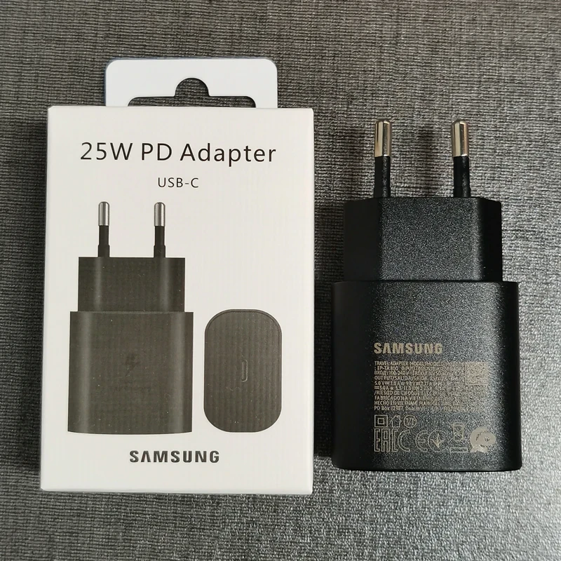 25W Charger Travel Adapter USB-C PD 3.0 25 Watt Type C Fast Charging For Samsung Galaxy (Only Adapter)