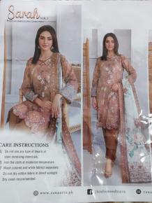 Sarah Vol-2: Premium Pakistani Handwork Cotton 3-Piece with Chiffon Georgette Dupatta