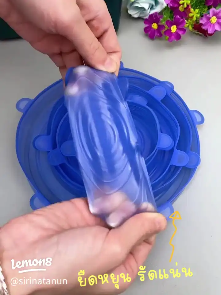 Tampas extensíveis de silicone, 6 pçs, reutilizáveis, wrap comida, mantem fresco, sela a tigela, elástico, capa de enrolar, cozinha, panelas