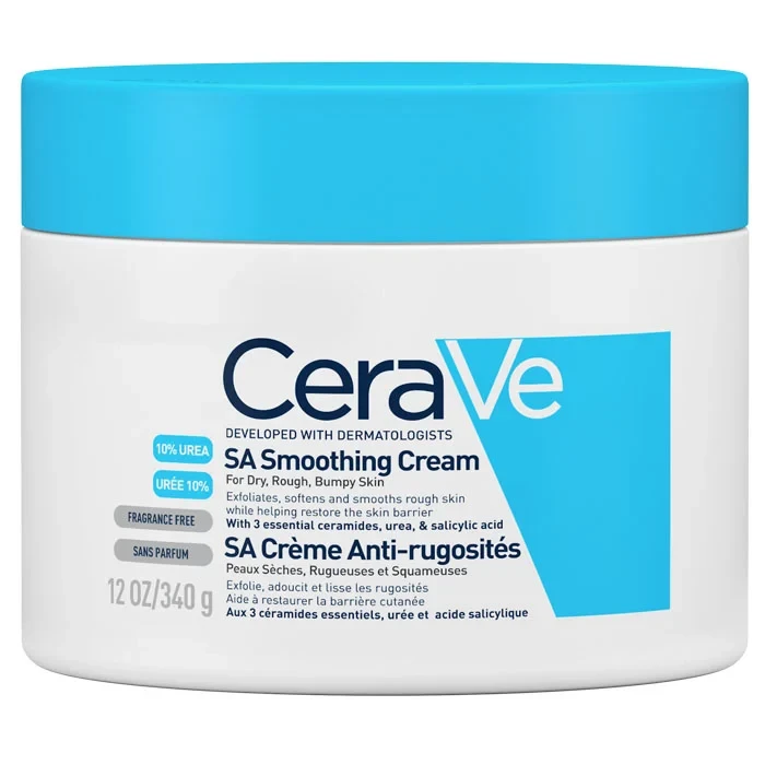 CeraVe SA Smoothing Cream for Dry Rough Bumpy Skin - 340g I UK