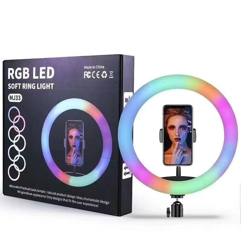 MJ33 RGB LED Soft Ring Light Phone Holder
