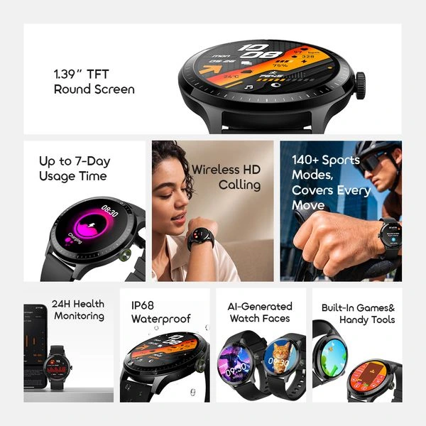 Oraimo Watch 6RN 1.39-inch TFT Full Touch Smart Watch (OSW-825N) official product image 1