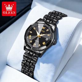 OLEVS Watch for Women Branded Stainless steel Elegant Luminous Ladies Watches 9931 Black