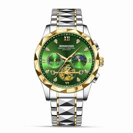 BINBOND B1236 Brand Fashion Tourbillon Dial Quartz Watches Men’s Luxury Stainless Steel