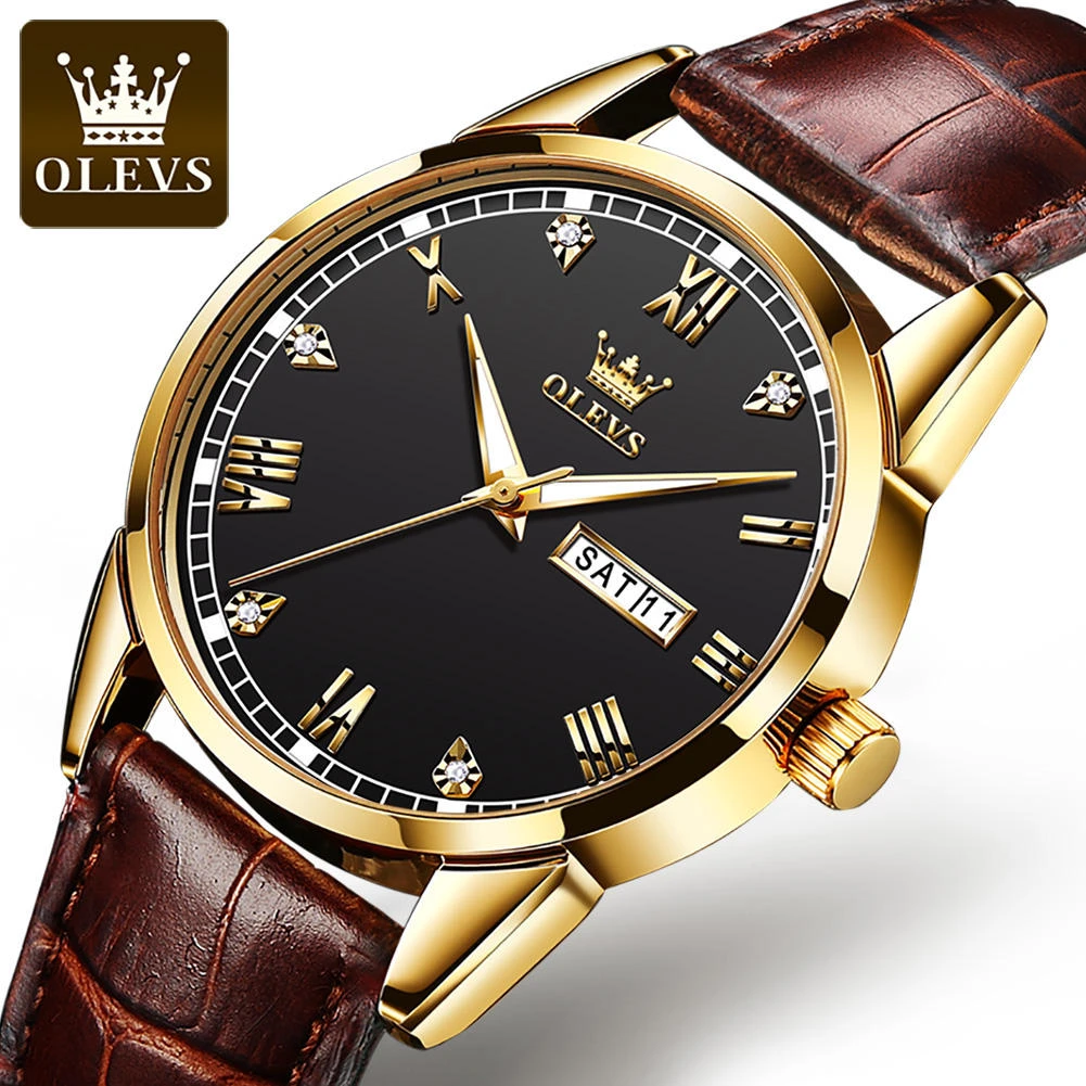 OLEVS 6896 Luxury Simple and Modern Watch (Black)