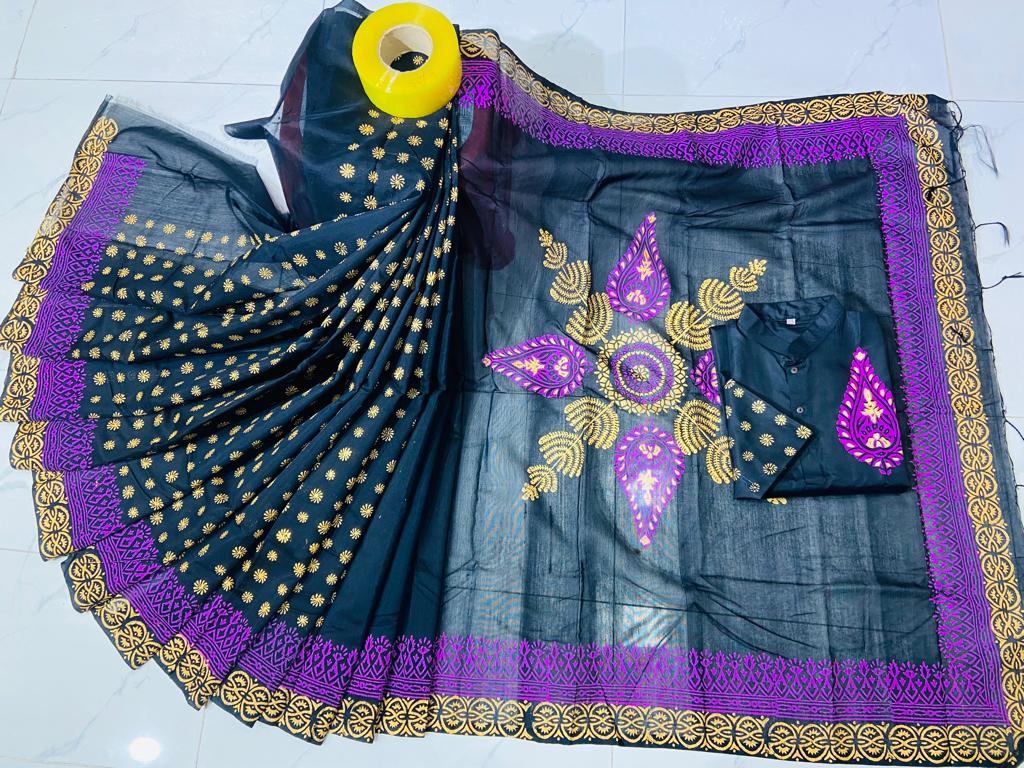 কাপল ড্রেস Couple Saree Sets