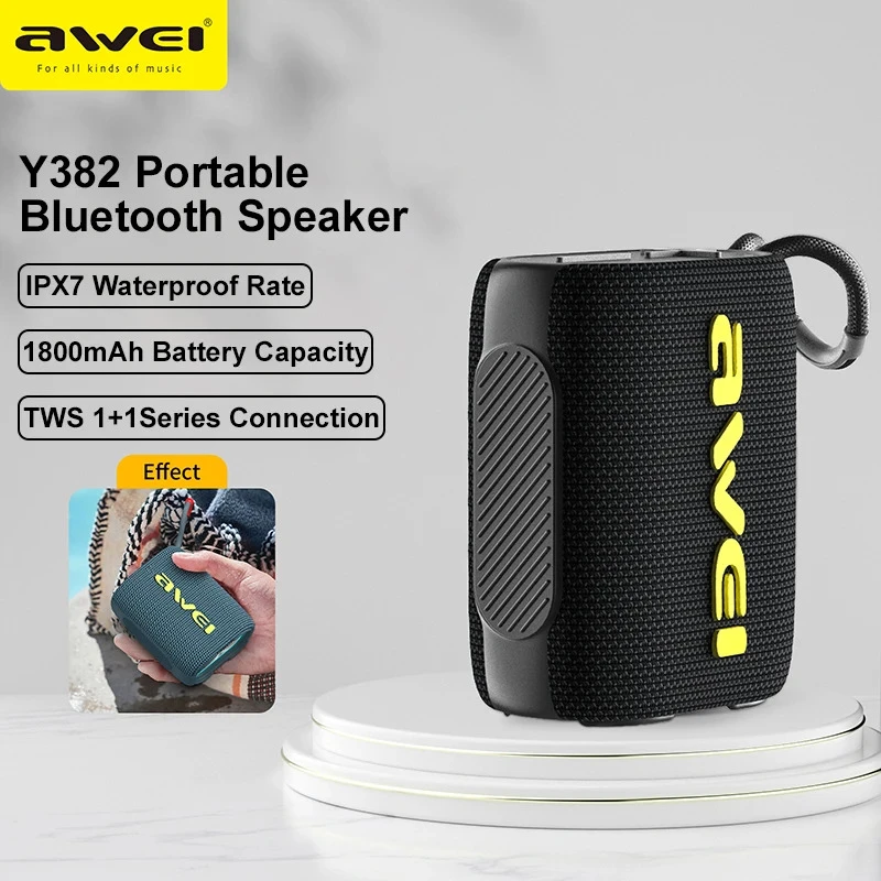 Awei Y382 Portable Bluetooth Speaker IPX7 Six month warrenty