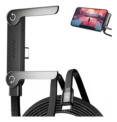 3 in 1 Fast Charging Type-c TO Type-c Cable 240W with Stand