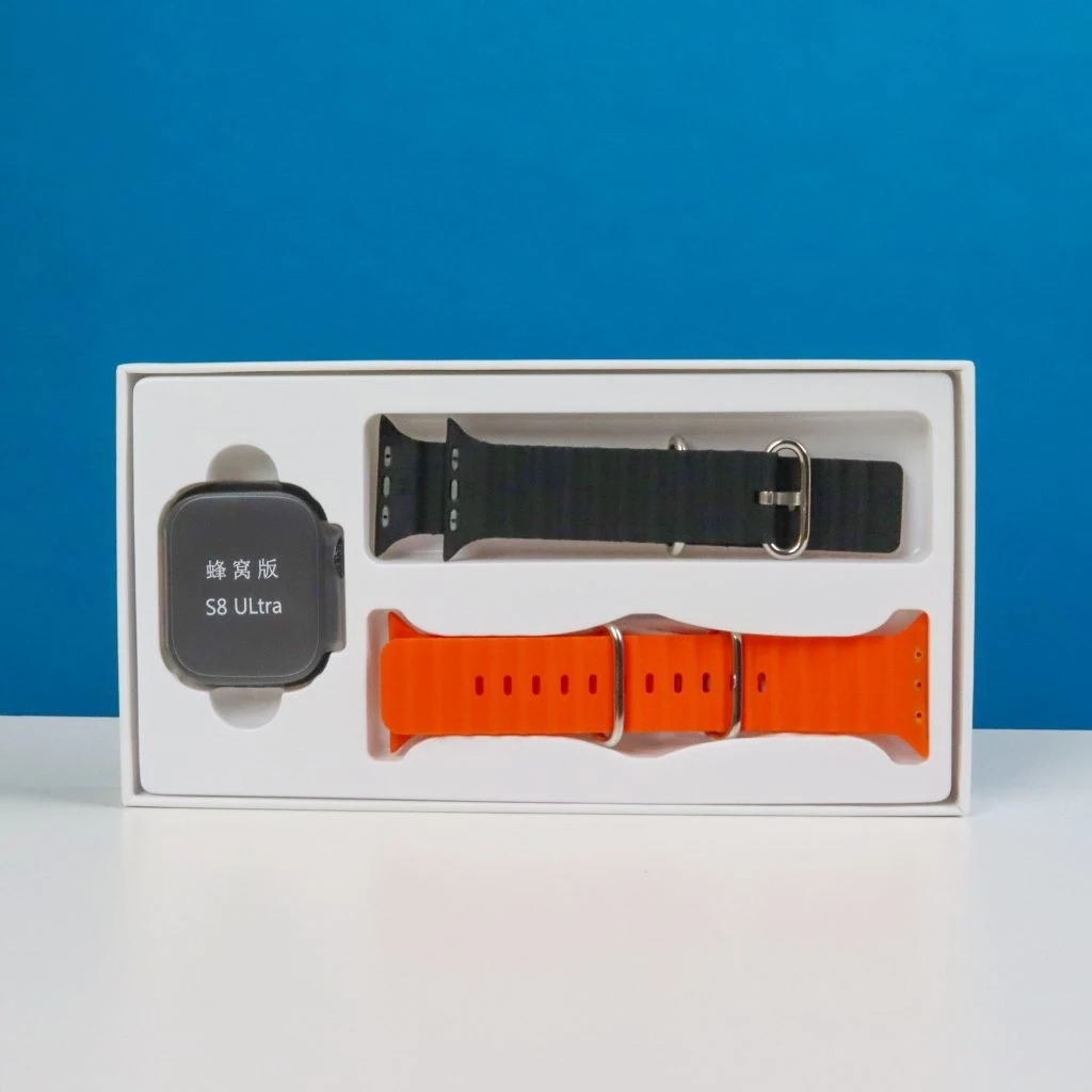 S8 Ultra SIM Supported Android Smart Watch 4GB/64GB – (Body Color-Golden with double Straps)