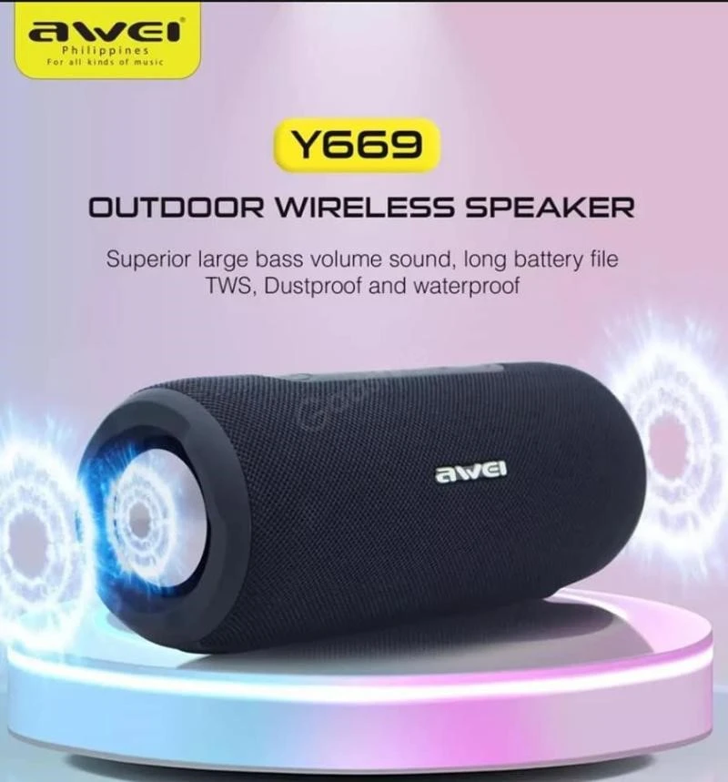 Awei Y669 Bluetooth TWS Waterproof Outdoor Dual Speaker (31W)