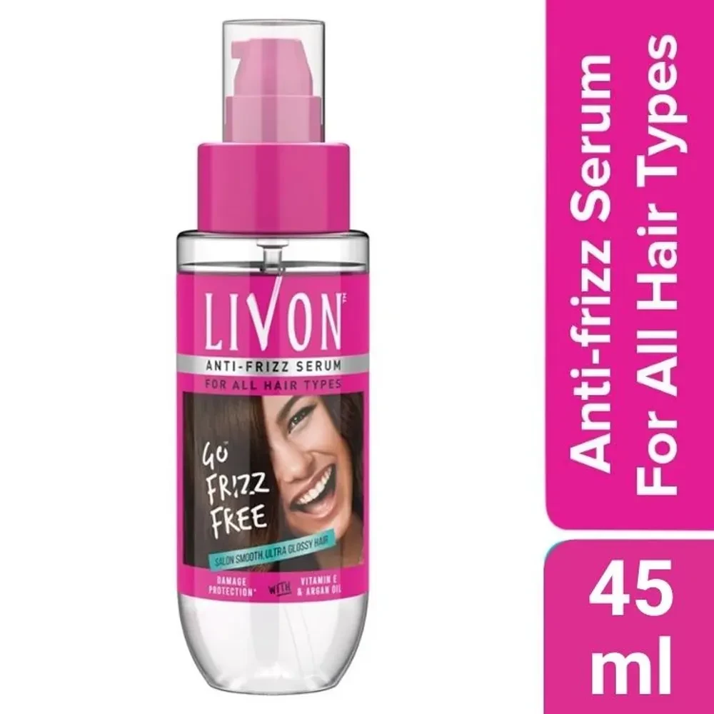 LivOn Anti Frizz Serum for All Hair Types 45ml - Product of India