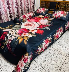 China Premium 3D Design Bed Sheet(red)