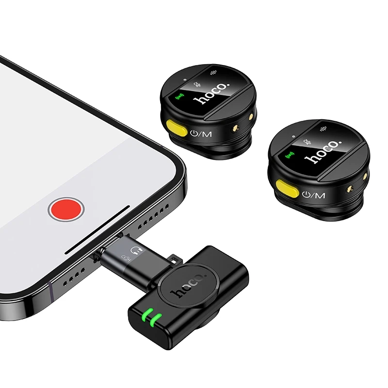 Hoco L22 Bright 2-in-1 wireless Microphone with Case