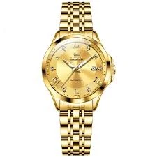 Butter Fly Lock OLEVS Watch for Women (golden)