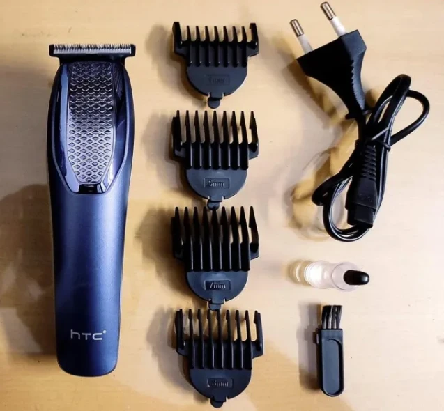 HTC AT-1210 Professional Hair Clipper Trimmer for Men – Stainless Steel Blade, Cordless, Skin-Friendly, 4 Combs