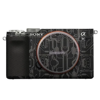 Camera Skin For Sony A7C Skin Circuit Line Gold