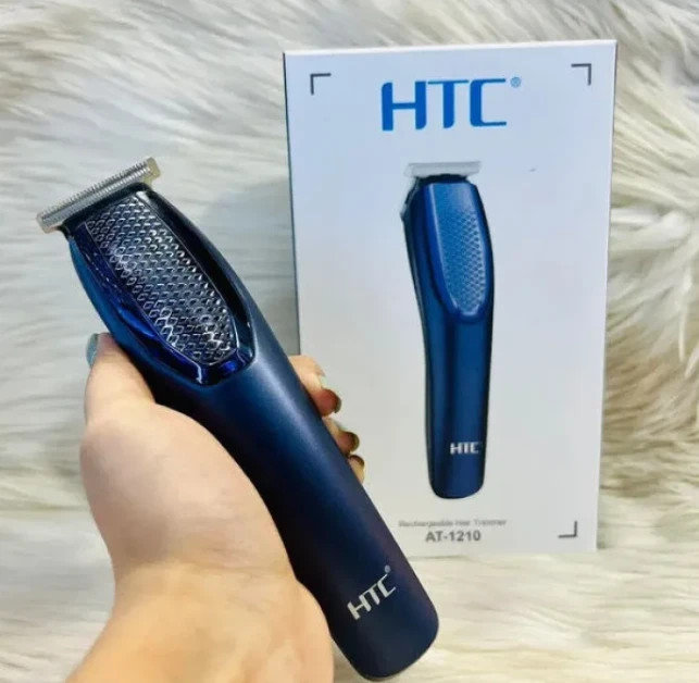 HTC AT-1210 Professional Hair Clipper Trimmer for Men – Stainless Steel Blade, Cordless, Skin-Friendly, 4 Combs