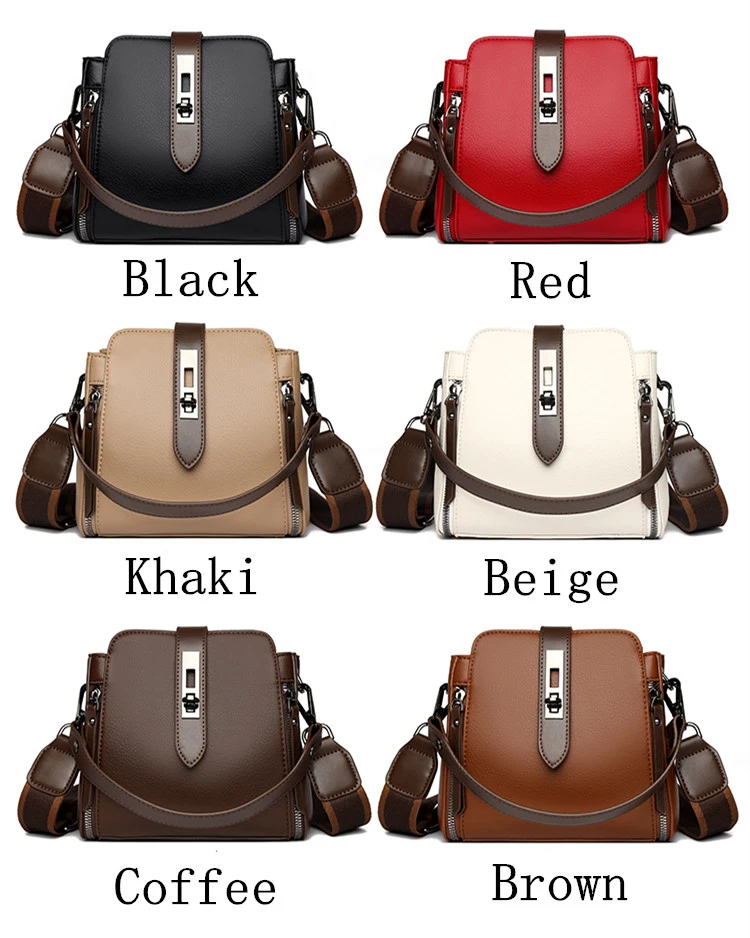 High-quality Messenger Bags For Women Luxury Crossbody Shoulder Bags Female(Black)