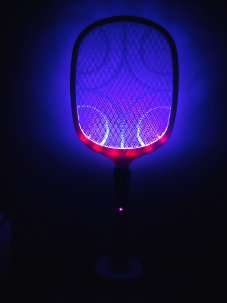 Joykaly YG-328 Rechargeable Mosquito Killer Bat with LED Light, High Voltage Circuit, Lithium Battery, Standing Fire, Type-C Charging, and Dual Switch