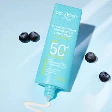 Dot & Key Blueberry Hydrate Barrier Repair Sunscreen 80gm SPF50+ PA++++ | For Dry & Sensitive Skin | Non - Greasy Finish | No White Cast | UV & Blue Light Protection | Broad Spectrum