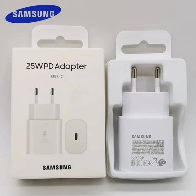 25W Charger Travel Adapter USB-C PD 3.0 25 Watt Type C Fast Charging For Samsung Galaxy (Only Adapter)
