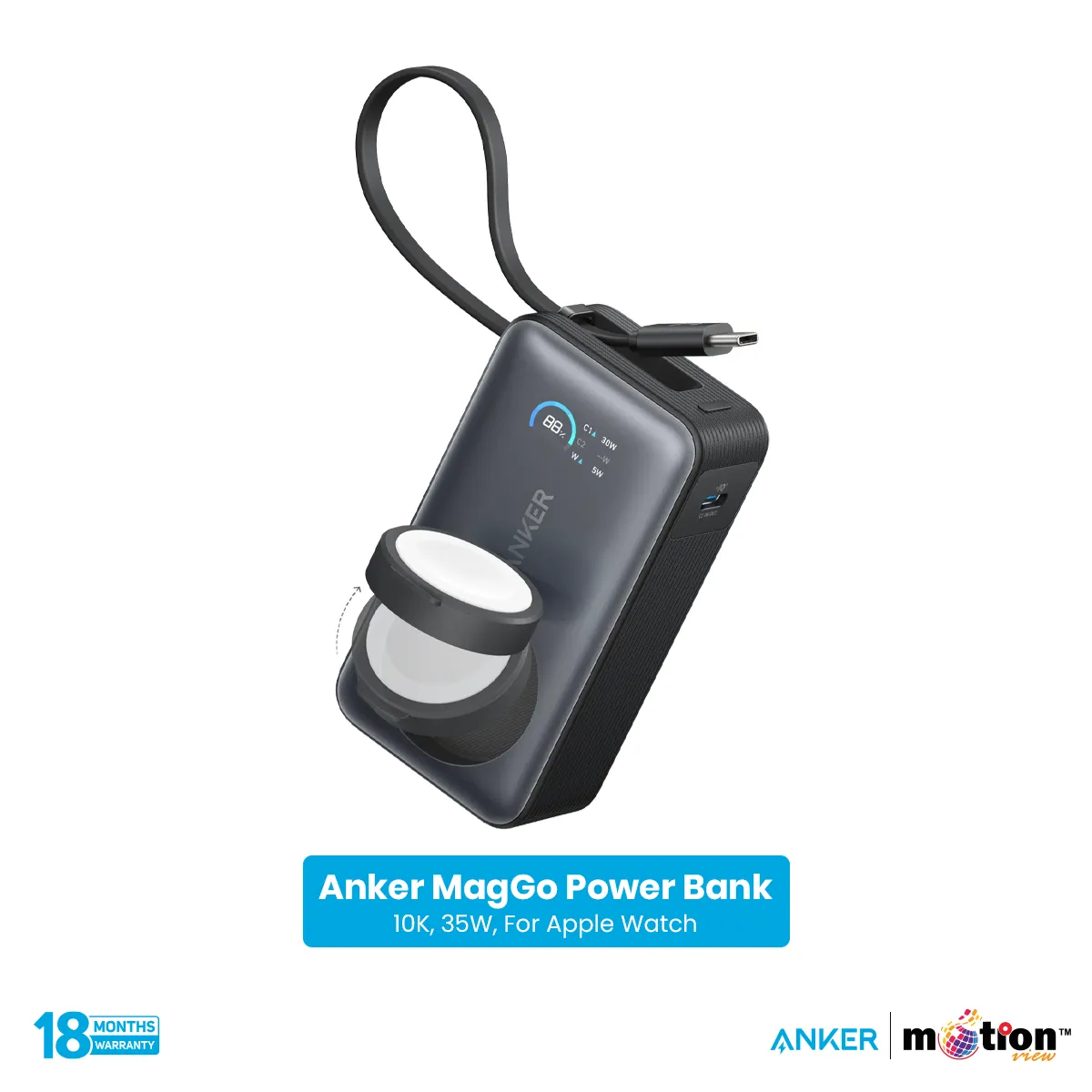 Anker MagGo 10K 35W Power Bank (A1657) For Apple Watch