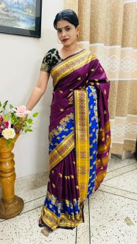 সিল্ক কাতান শাড়ি