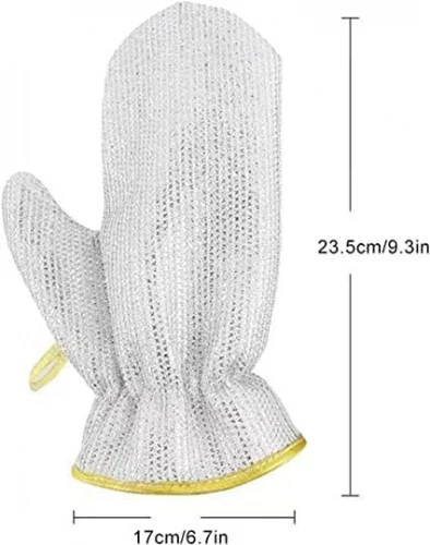 Silicon Dish Washing Kitchen Hand Gloves 1 Pair