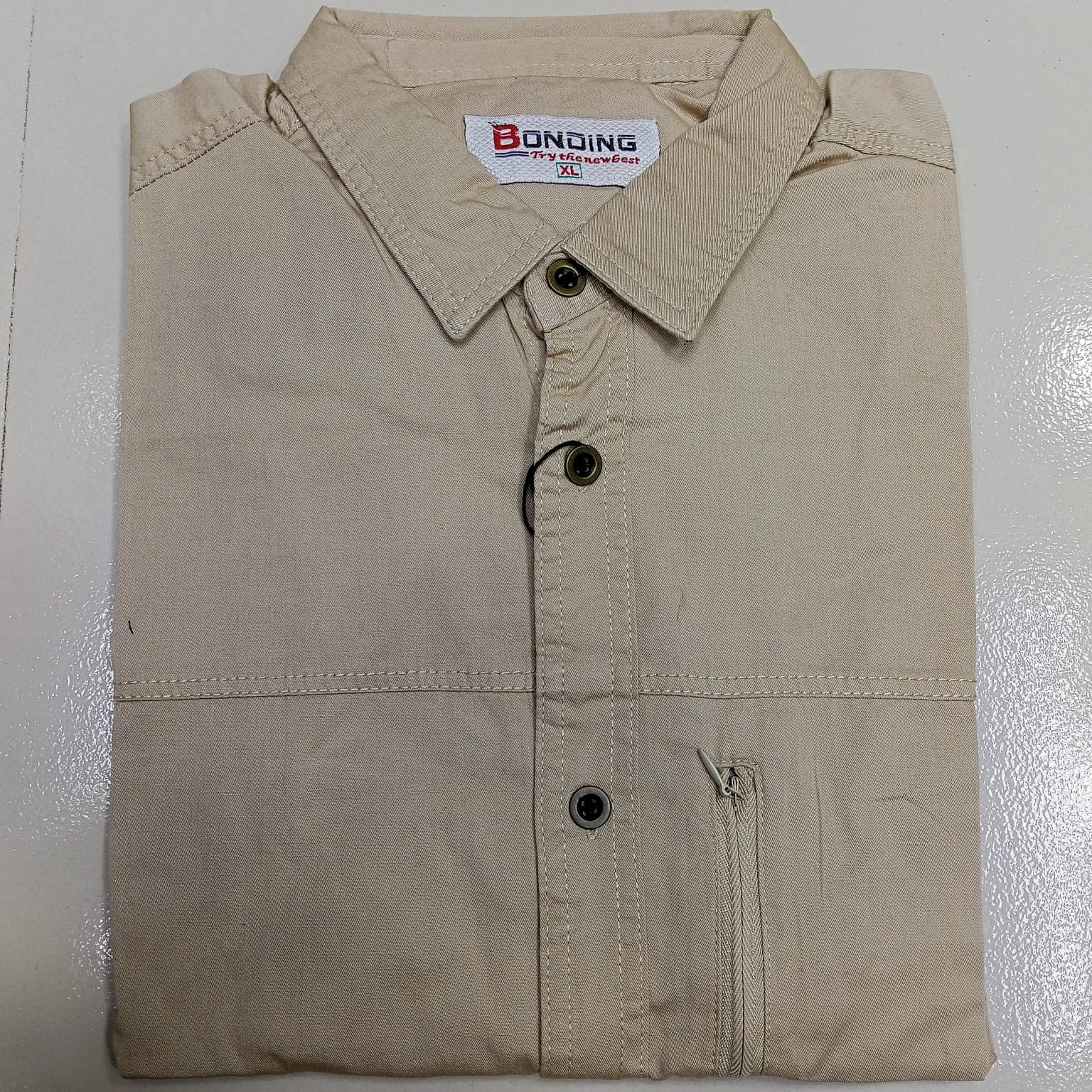 Kaiser Cotton Stylish Full Sleeve Shirt (Khaki)