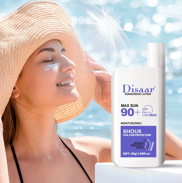 Disaar Sunscreen Lotion 50gm Max Sun 90+ SPF PA+++ 8 Hour Protect