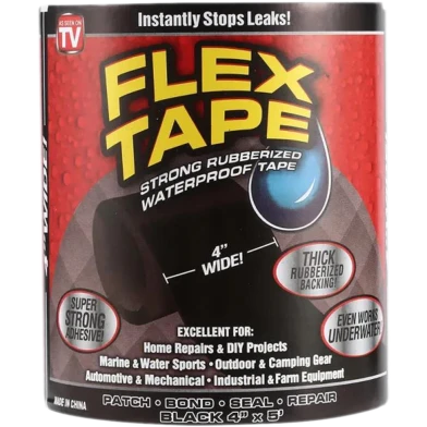 Flex Tape Black Rubberized Waterproof Tape