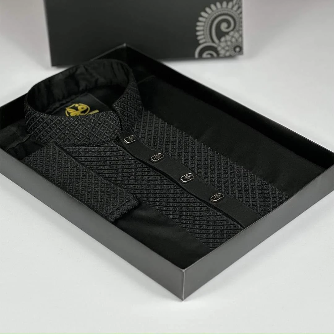 New Premium Quality Panjabi Black 594