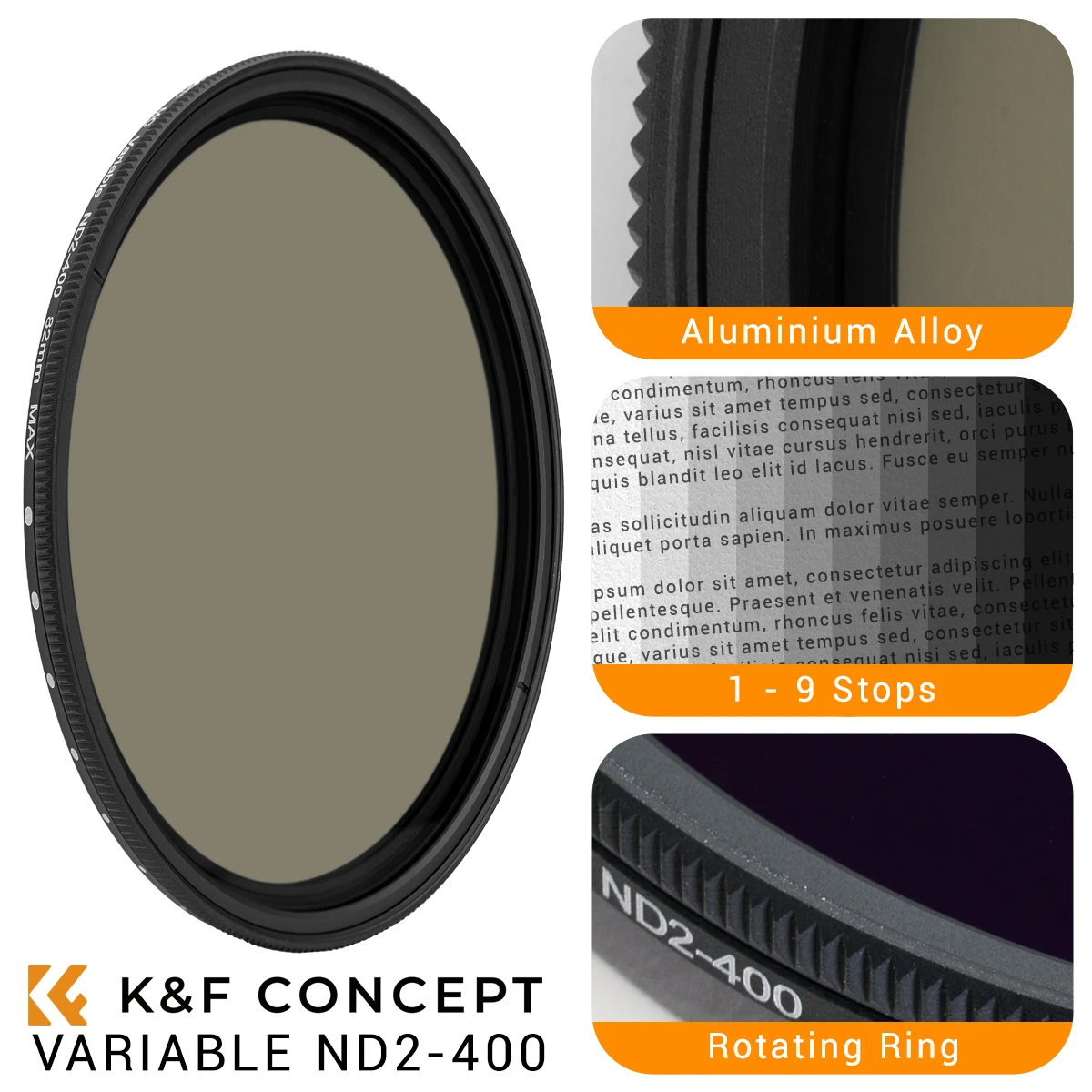 K&F 67mm Variable ND2-ND400 KF01.1403