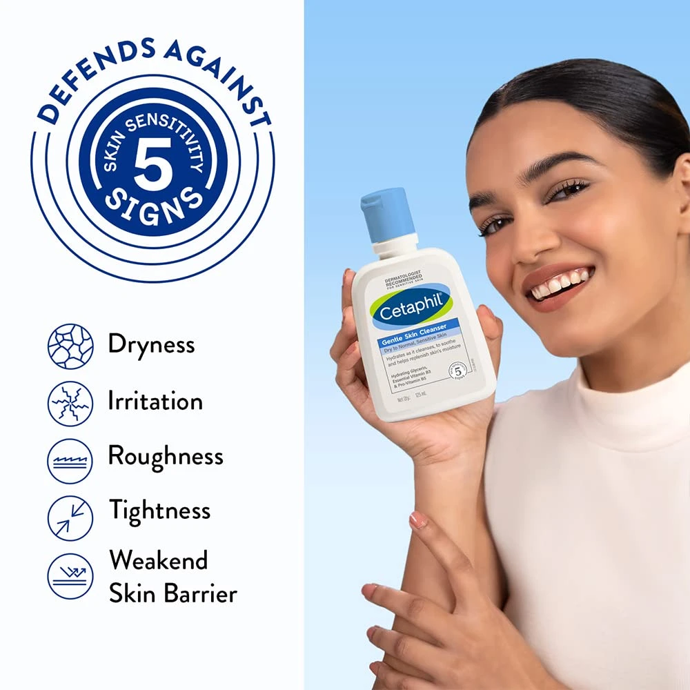 Cetaphil Face Wash Gentle Skin Cleanser for Dry to Normal Skin 125ml (International)
