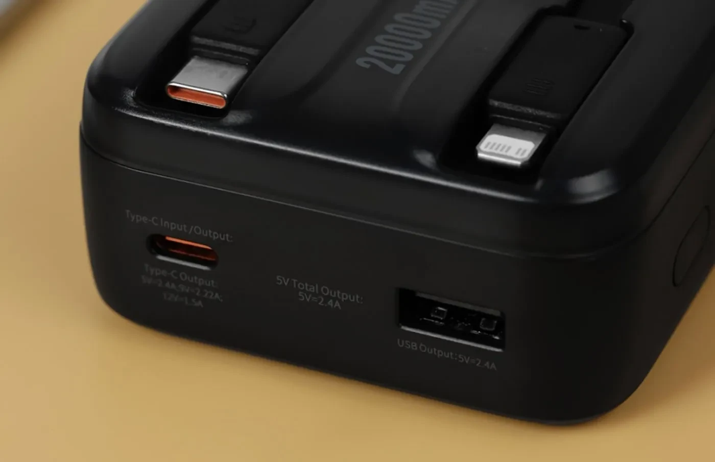 Baseus Comet Series 22.5W 20000mAh Dual Cable Digital Display Power Bank – Purple Color