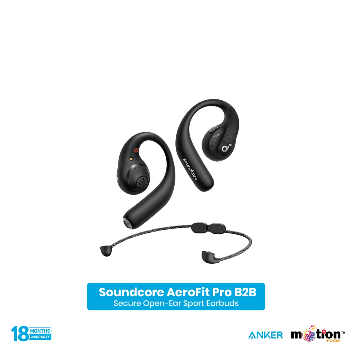 Anker soundcore AeroFit Pro Secure Open-Ear Sport Earbuds