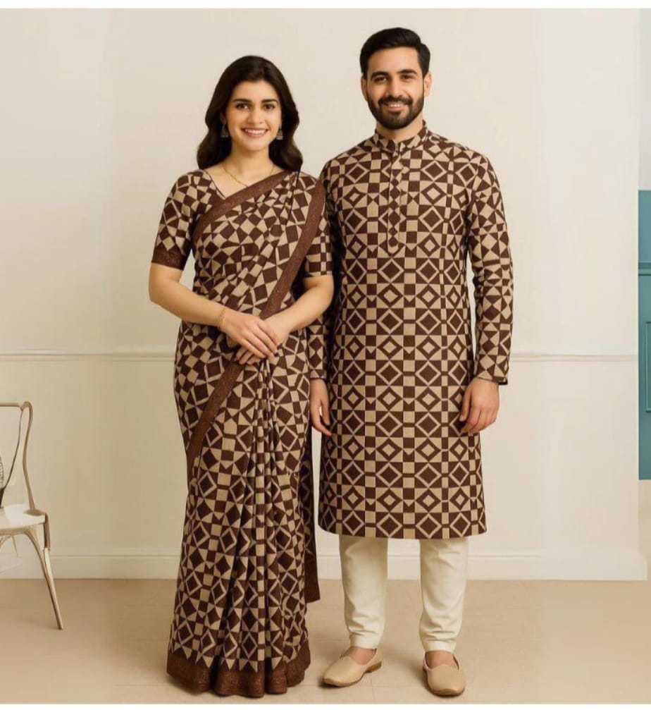Eid Special Couple Sharee Panjabi Combo