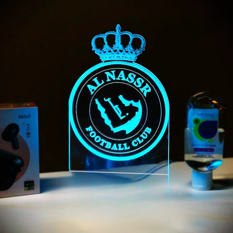 GearUP Acrylic Multicolor Night Lamp (Only Acrylic) Al-Nassr FC – 20 pcs