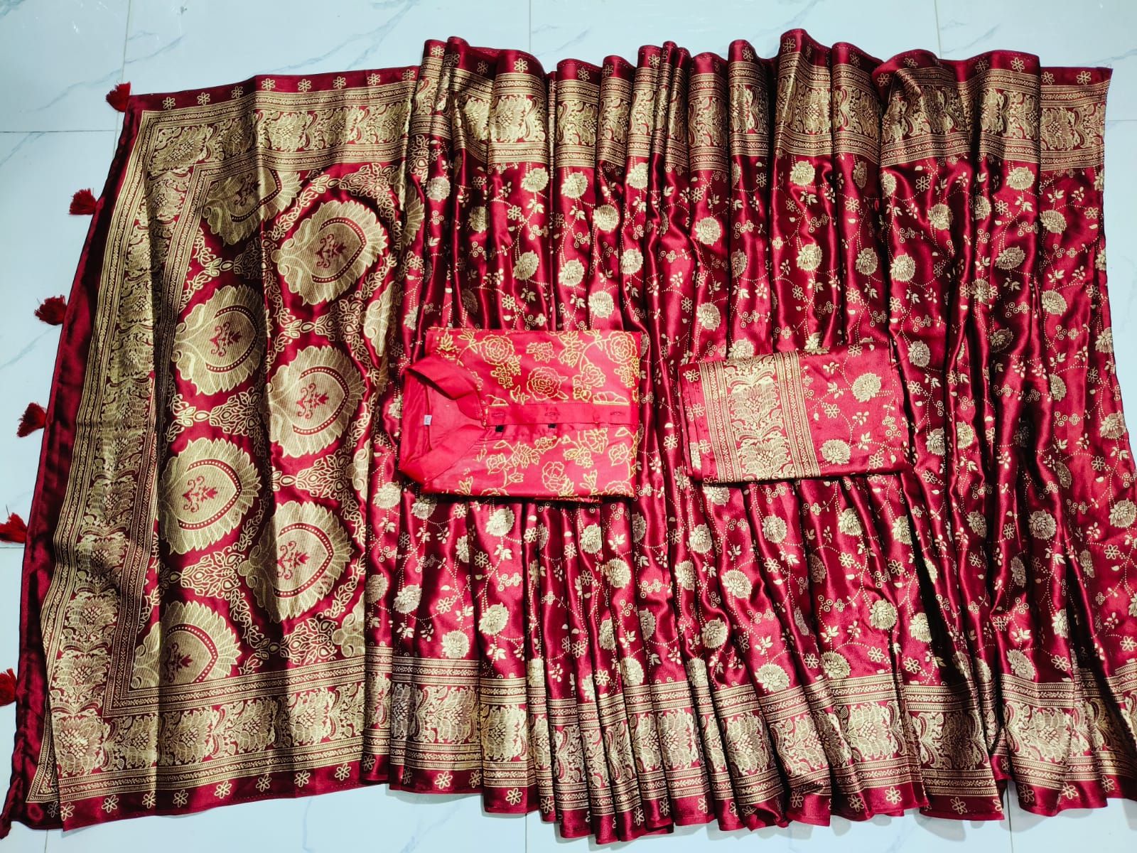 Sharee Panjabi Couple with Blouse Piece