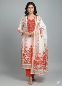 Ready Made Pure dubai silk Digital Print Three Piece