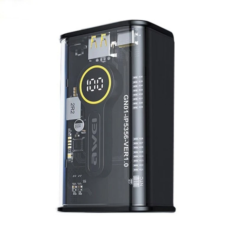 Awei P165K 10000mAh 22.5w Transparent Fast Charging Power bank
