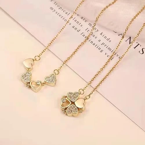 Love Heart Magnetic Pendant Chain Necklace