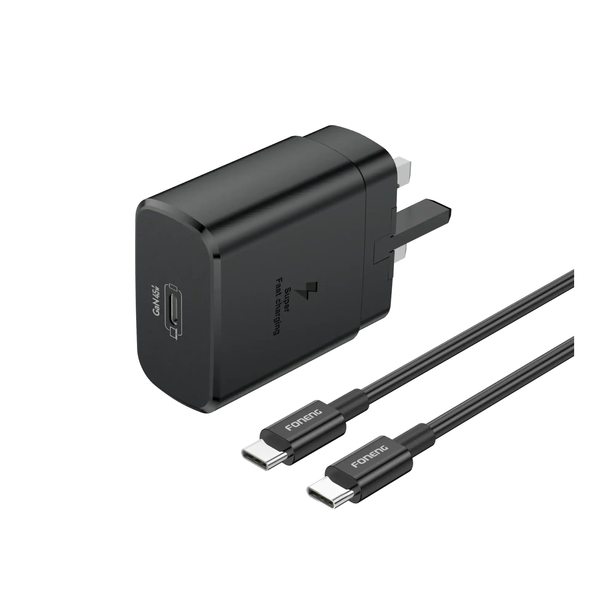 FONENG UK34 45W GaN USB-C Wall Charger With Type-C Cable