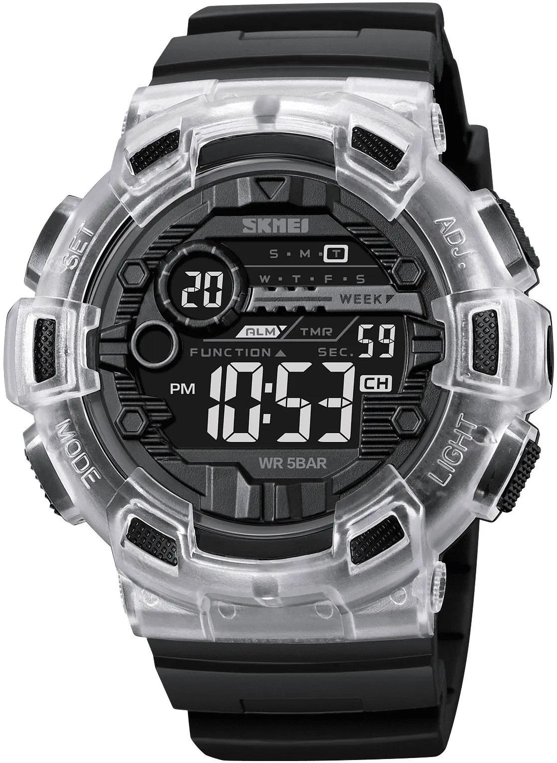 SKMEI 2110 Digital Sports Waterproof Men’s Watch - White