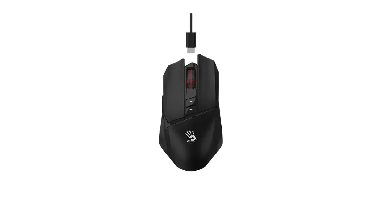 A4Tech Bloody R36 Ultra Stone Black Dual Mode Wireless + USB Type-C Gaming Mouse